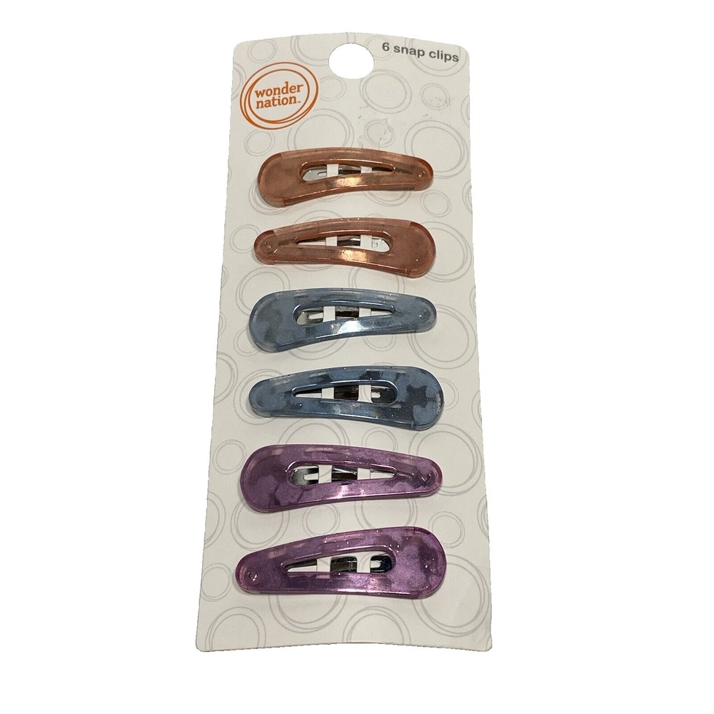 HAIR‎ CLIPS girls 6 pack wonder nation snap clips